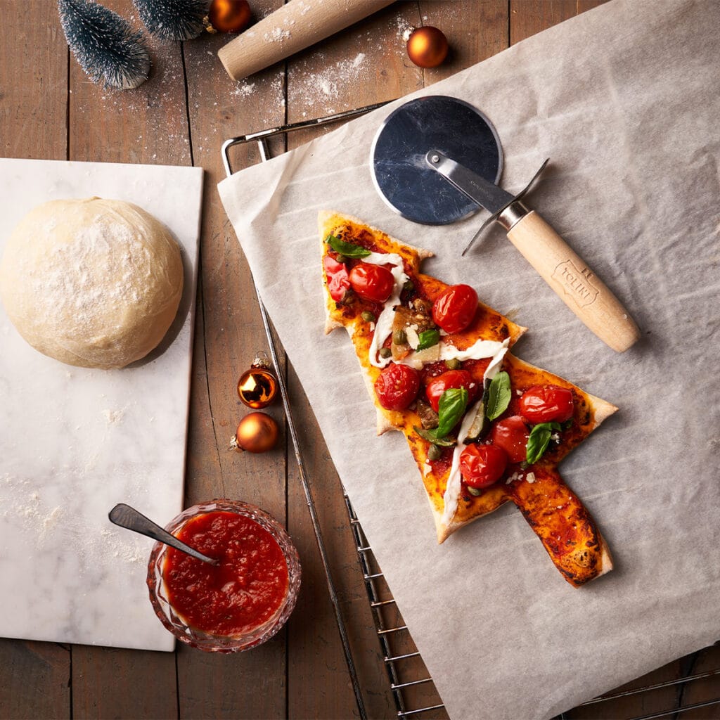 Kerstboom pizza - pizzadeeg bollen - Tolini - Van Tol Convenience Food